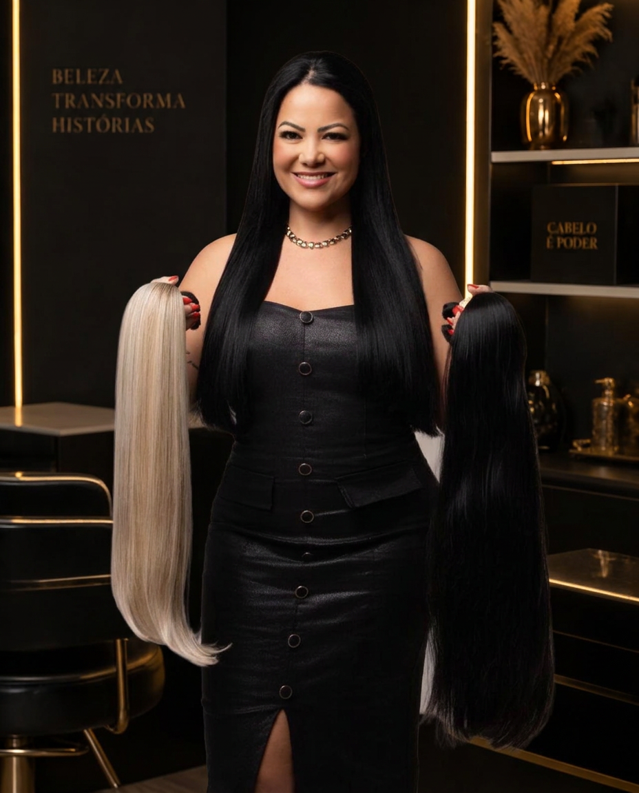 Tailane Carvalho com diferentes tipos de cabelo